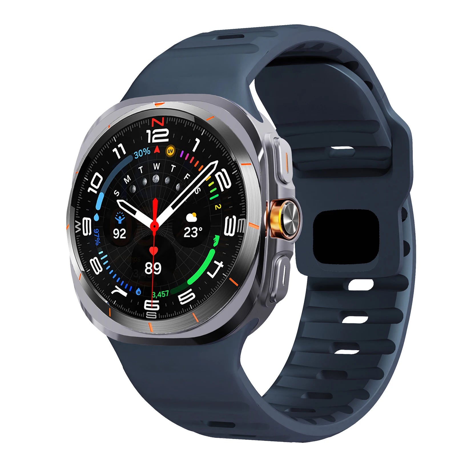 For Samsung Galaxy Watch 7 Ultra Strap 47mm Accessories correa Sport Silicone Bracelet For Samsung Galaxy Watch ultra band 47 mm