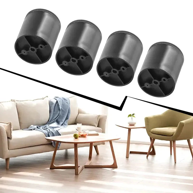 4 Only ABS Round Adjustable Furniture Heightening Pads Heavy-duty sofa cabinet support legs Furniture heightening pad accessorie