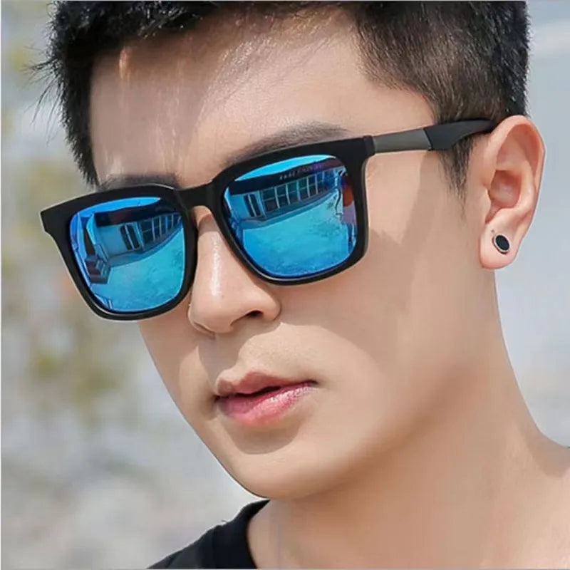 Retro Sunglasses For Men Korean Style Outdoor Square Sunglasses Driving Mercury Women Sunscreen Glasses Lens UV400