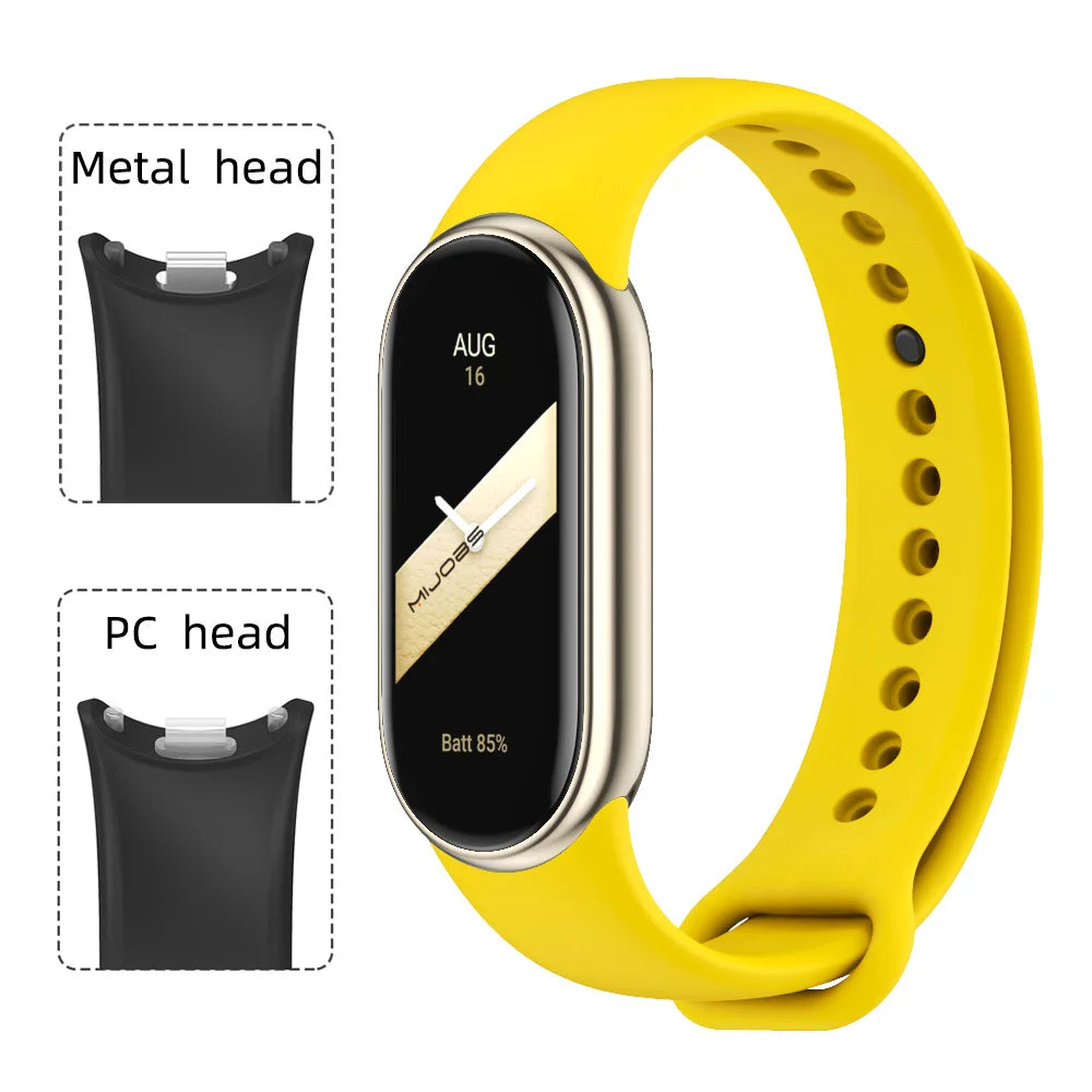 Bracelet for Mi Band 10 Strap for Mi Smart Band 10 9 8 NFC SmartWatch Sport Silicone Rubber Wristband Correa Miband 8 9 Strap