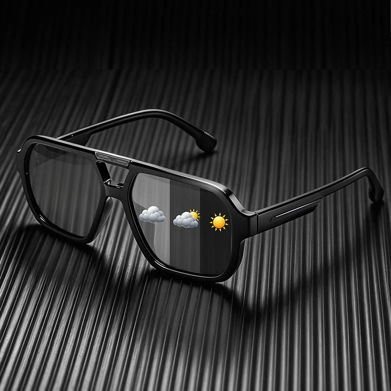 Polarized Pilot Sunglasses Men Women 2026 Retro Square Double Bridge Vintage Sun Glasses UV400 Driving Outdoor