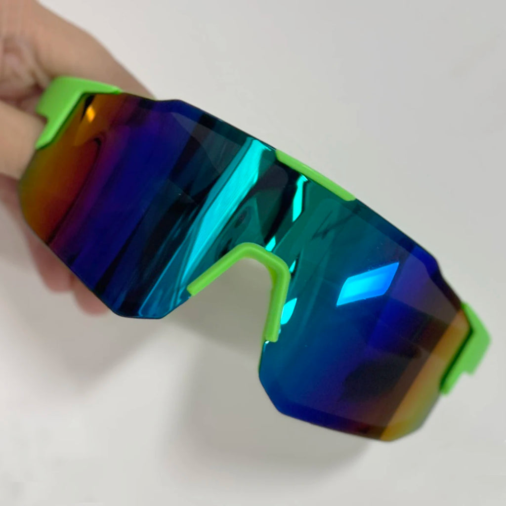 Cycling Sunglasses Large Frame UV400 Shades UV Protection Outdoor Sports Windproof Anti-Ultraviolet Hiking Climbing Goggles