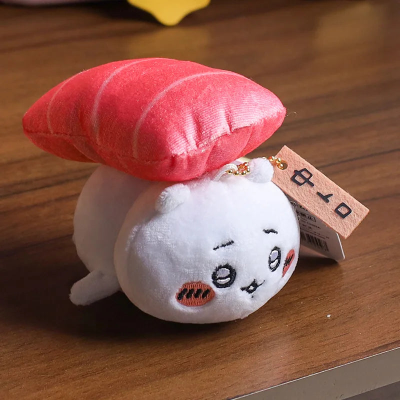 Sushi Series jiyi Pendants Plush Dolls Momonga Hachiware Usagi Pendants Keychains Friend Dolls, Toys Cute Gifts