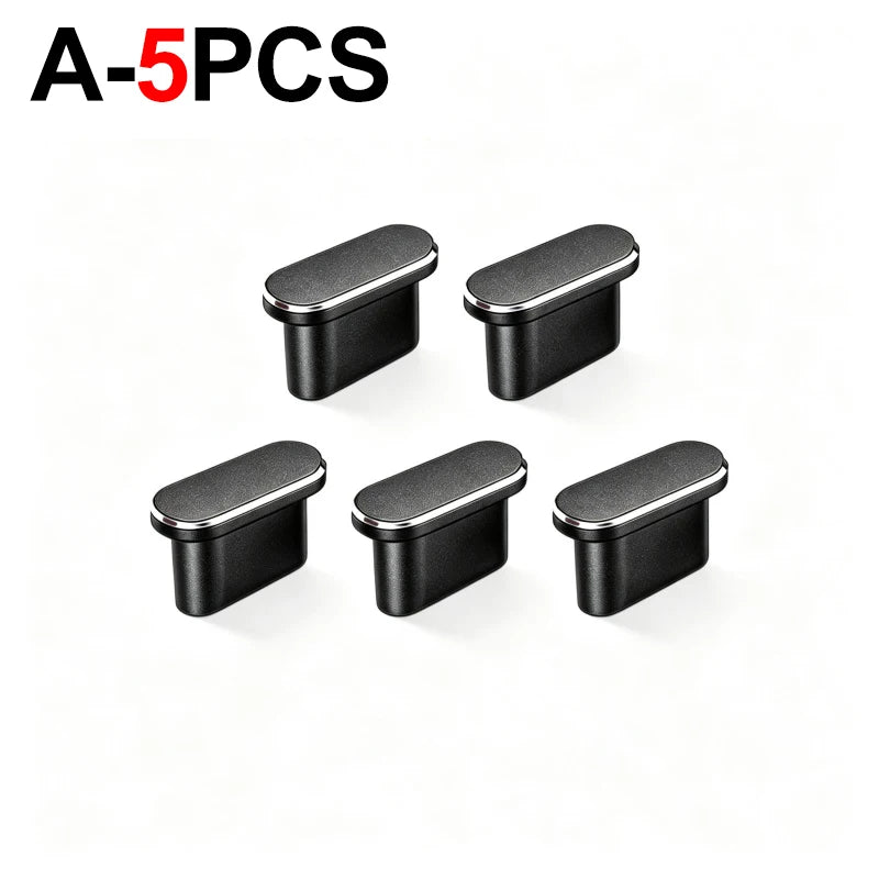 1-5Pcs Metal USB Type C Dust Plug for iPhone 18 17 16 Pro Max 18PM Mobile Phone Type-C Charging Port Protector Cover Cap Stopper