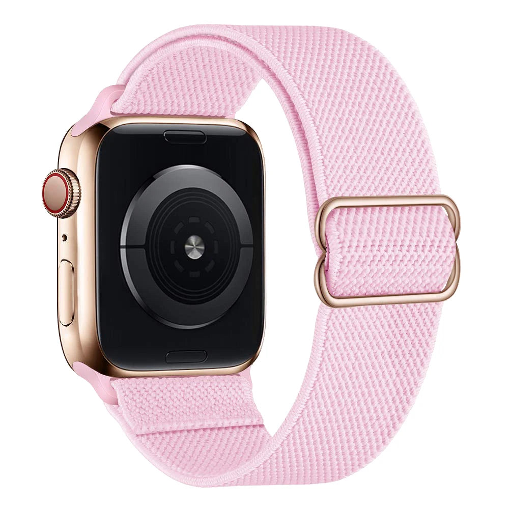 Scrunchie Strap for Apple Watch Band 45mm 44mm 40mm 41mm Adjustable Nylon Bracelet iWatch Series Ultra 3 4 5 SE 6 7 8 9 10 11