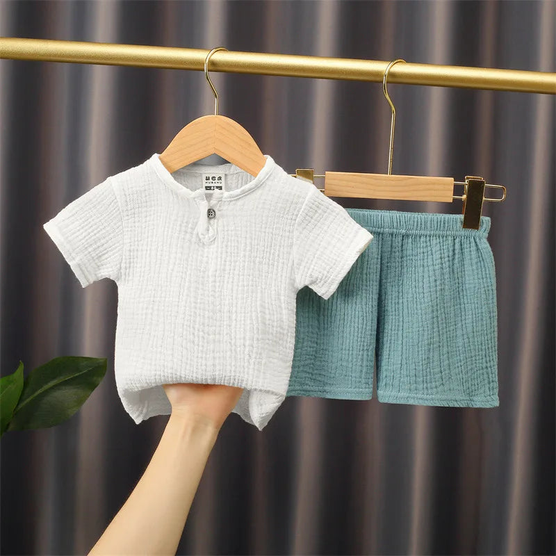 Kids Dinosaur Clothes Sets Cotton Outfits 2Pcs Infant Baby Boys Girls Clothing Newborn Top T-Shirt+Shorts 0-6Years Children Suit