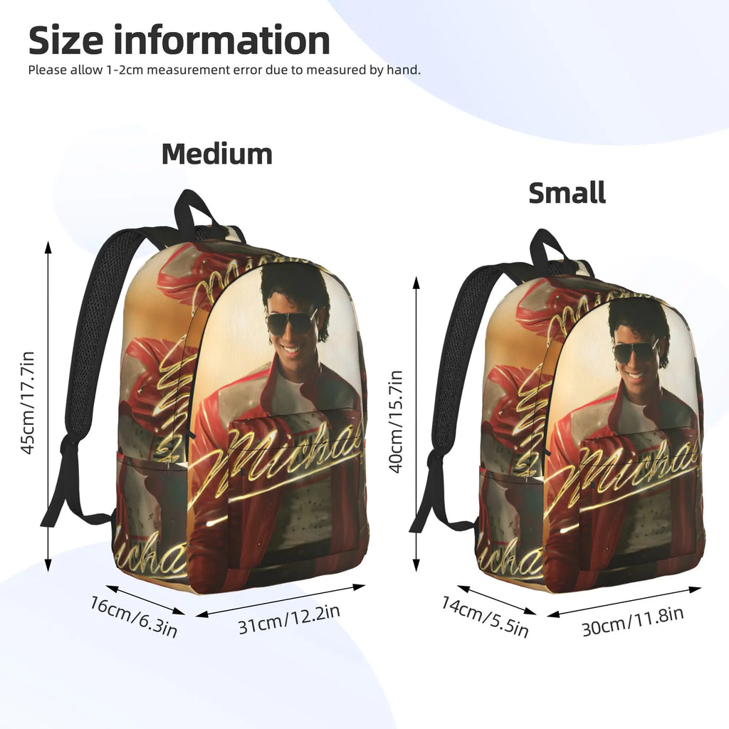Michael Jacksons Musical Movie 2026 Casual Backpack Gift High School Business  Daypack for Men Women Laptop Canvas Bags