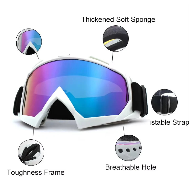 Skiing Goggles Windproof Cycling Motorcycle Goggles Winter Anti-Fog Snowboard Ski Glasses Women Men Ski Mask Goggle Sunglasses