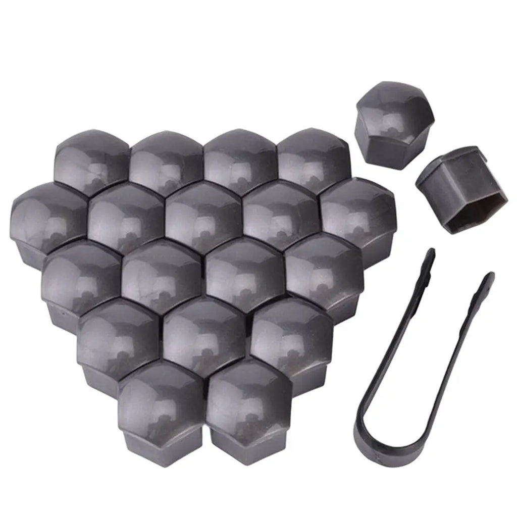17mm/19mm/21mm 20Pcs Car Wheel Nut Caps Protection Covers Caps Auto Hub Screw Cover Black Car Tire Bolt Nut Cap Tyre Decoration