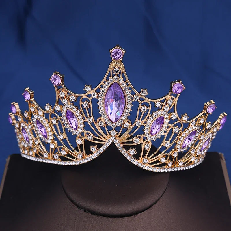 Bridal Crown Baroque Vintage Princess Queen Headwear Crystal Tiara For Women Wedding Crown Hair Dress Accessories Jewelry
