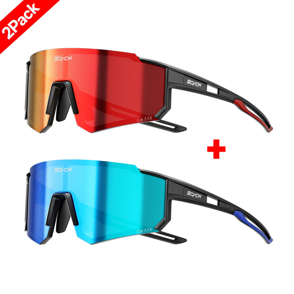 SCVCN New Outdoor Sport Cycling Sunglasses MTB Bike Cycling Hiking Eyewear Running Ultralight Men Women Pickleball UV400 Glasses