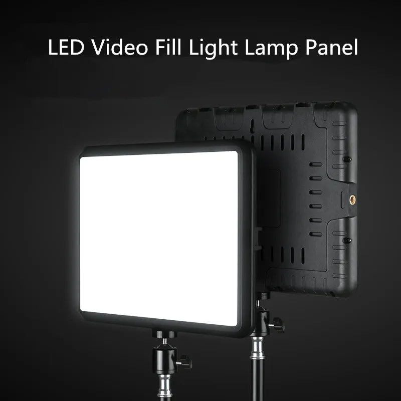 LED Photography Video Light Panel Lighting Photo Studio Lamp Kit with 8/12 Inch Adjustable Brightness,for YouTube Live Streaming