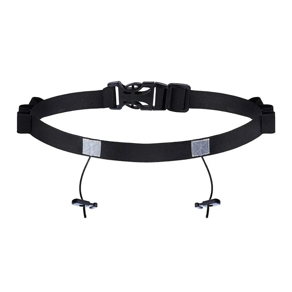 Ironman Triathlon Marathon Running Belt Adjustable Elastic Belt for Outdoor Sports Cycling Lightweight Number Plate Holder Belt