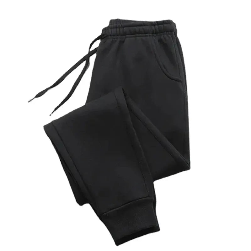 2024 Barbell Printed Fleece Men's Trousers Autumn Winter Pants Fashion Drawstring Casual Male Sweatpants Jogging Sports Pants