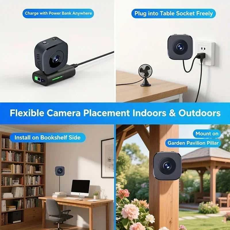 New Mini Security Camera Pro 4K FullHD WiFi Surveillance 2 Way Audio Motion Detection Infrared Night Vision Security Camera