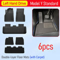 for 2026 2025 Tesla Model Y Standard Floor Mats Trunk Mat Cargo Liner Frunk Backrest Mats Car Accessories (Standard Models Only)