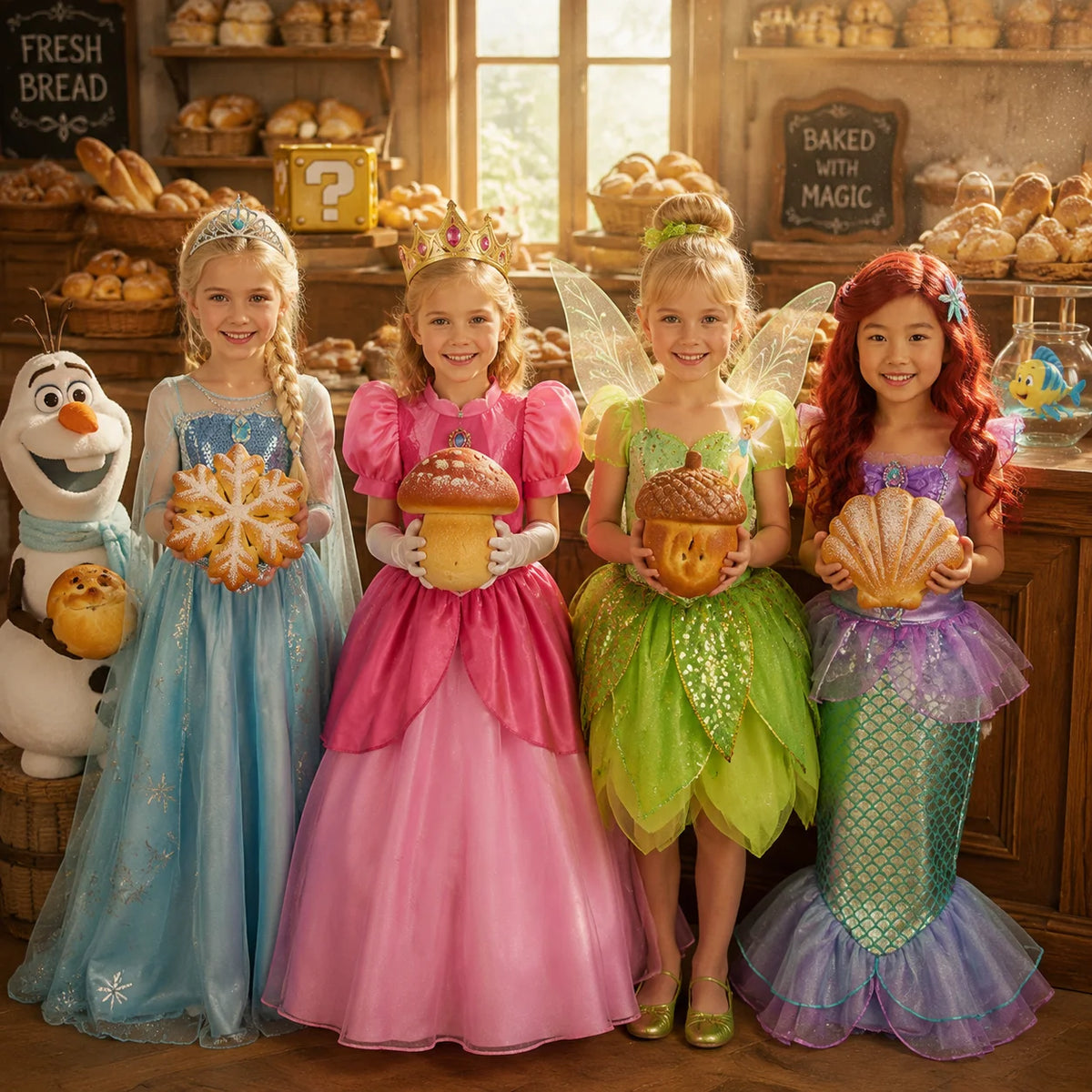 Princess Dress Collection Cinderella Snow White Aurora Rapunzel for Girls Halloween Birthday Cosplay Costume Kids 2-8Y Vestido