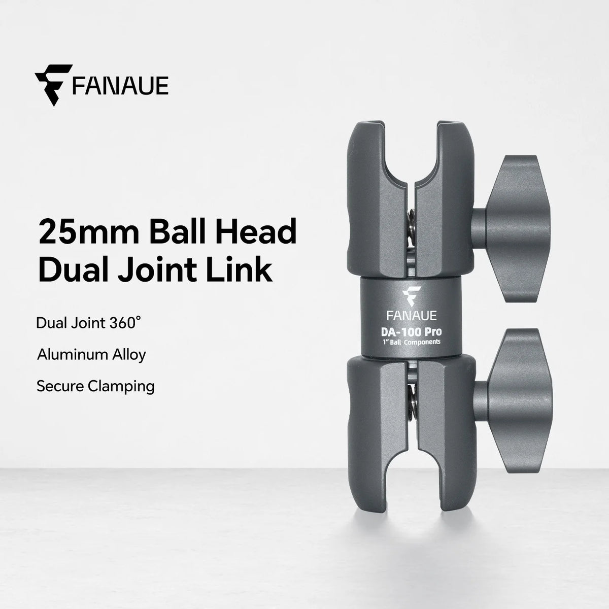 FANAUE 15cm Composite Double Socket Swivel Arm 1 inch Ball Base Aluminum Construction Compatible with RAM Mounts B Size 1' B