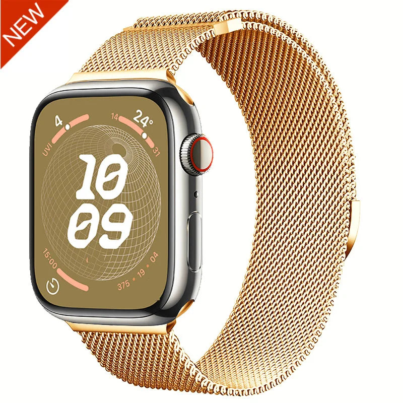Milanese Strap for Apple Watch 44mm 40mm 45mm 41mm 46mm 42mm 38 49mm Metal Bracelet iWatch Series 11 10 Ultra 9 8 7 6 5 SE3 band
