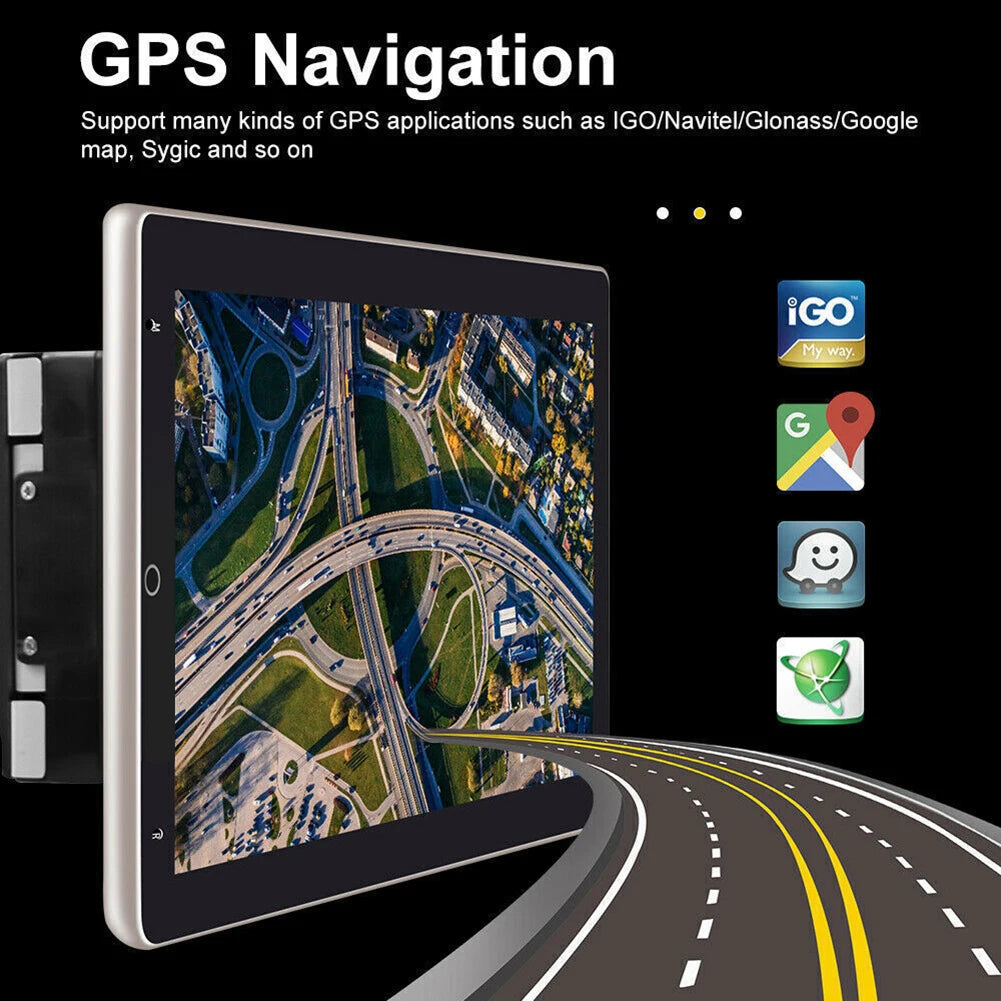 New Upgraded 10" Rotatable Touch Screen Double Din Car Stereo Radio Multimedia Video Player GPS Navigation Support Wireless Carplay Android Auto 2+32GB Audio Receiver Bluetooth 5.2 16-Band EQ MP5 Player USB FM Support Mirror