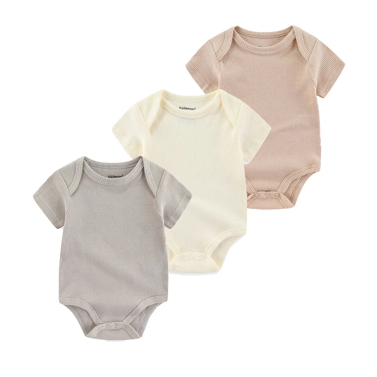 Kiddiezoom Four Seasons 0-12M 1 PCS Solid Unisex Baby Bodysuits Soft 100%Cotton Newborn Boy Girl Onesies Infant Clothing