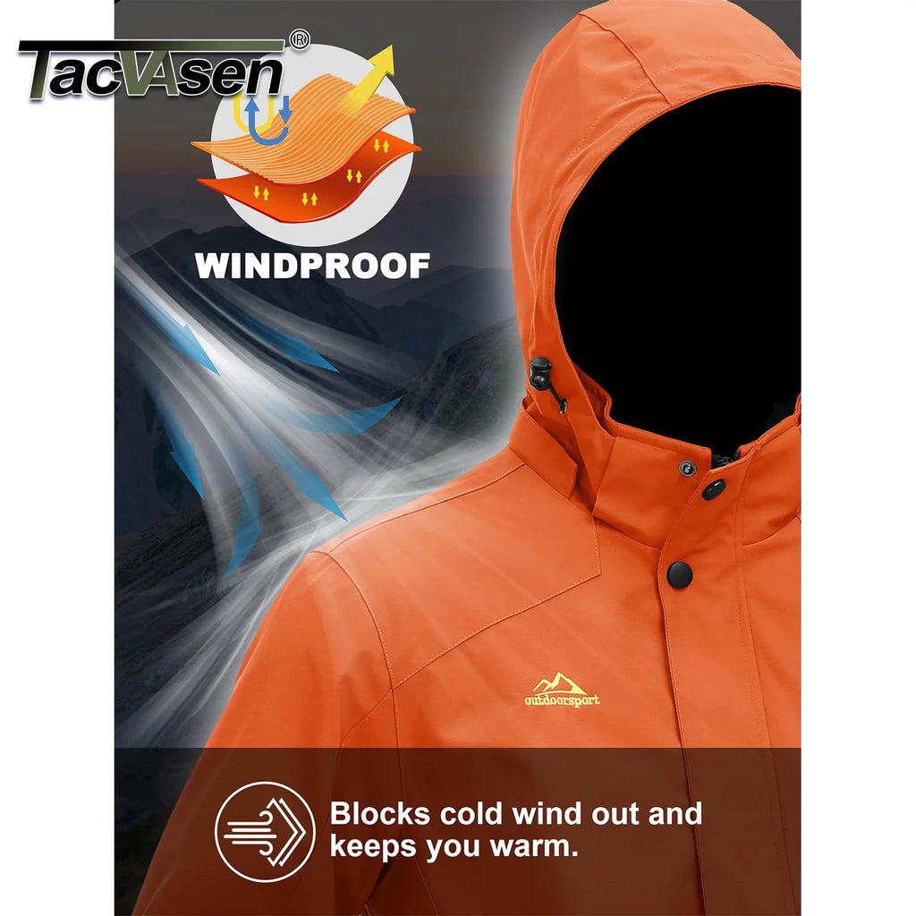 TACVASEN Spring Autumn Lightweight Jackets Mens Mesh Lined Waterproof Rain Jacket Outdoor Fishing Hiking Jacket Male Windbreaker