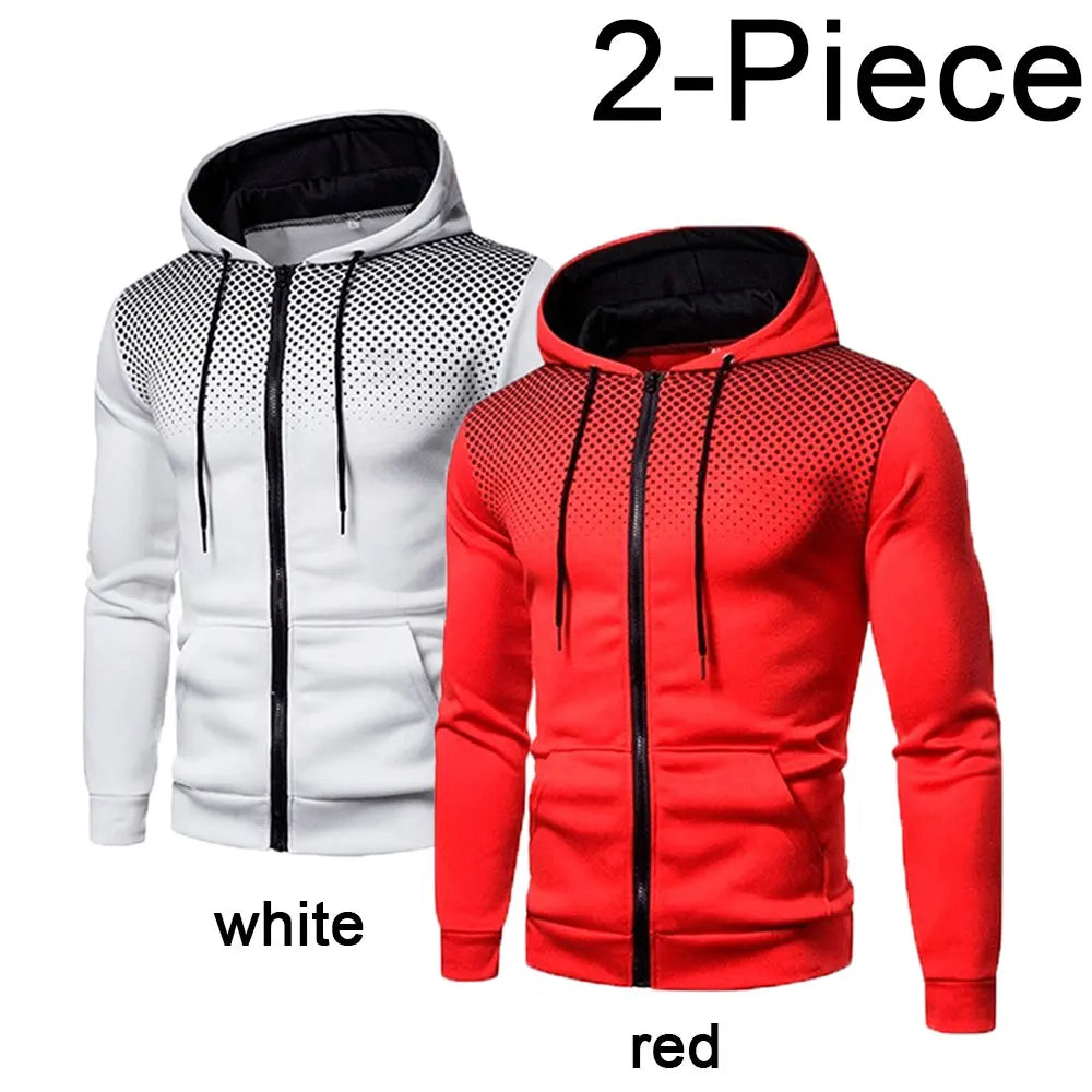 Mens Hoodie Zip Up Hoodie Sweatshirt Graphic Zipper Pocket Polka Pot Print Sports Outdoor Casual Daily Hoodies Slim Sweatshirts