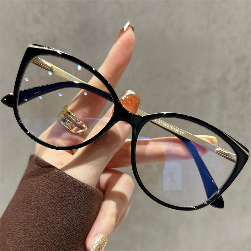 CLLOIO Vintage Cat Eye Women's Myopia Hyperopia Glasses Progressive Reading Optical Eyeglasses Prescription Customized Glasses