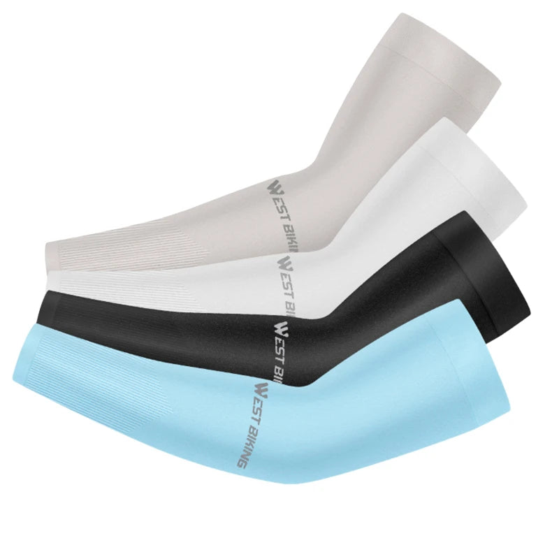 1 Pair Arm Sleeves Summer Sun UV Protection Ice Cool Cycling Running Fishing Climbing Driving Arm Cover for Men Women