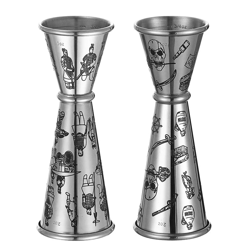 Double Jigger for Bartending, Cocktail Jigger 2 oz 1 oz | Cocktail Measuring Cup Japanese Jigger Shot Measure Jiggers