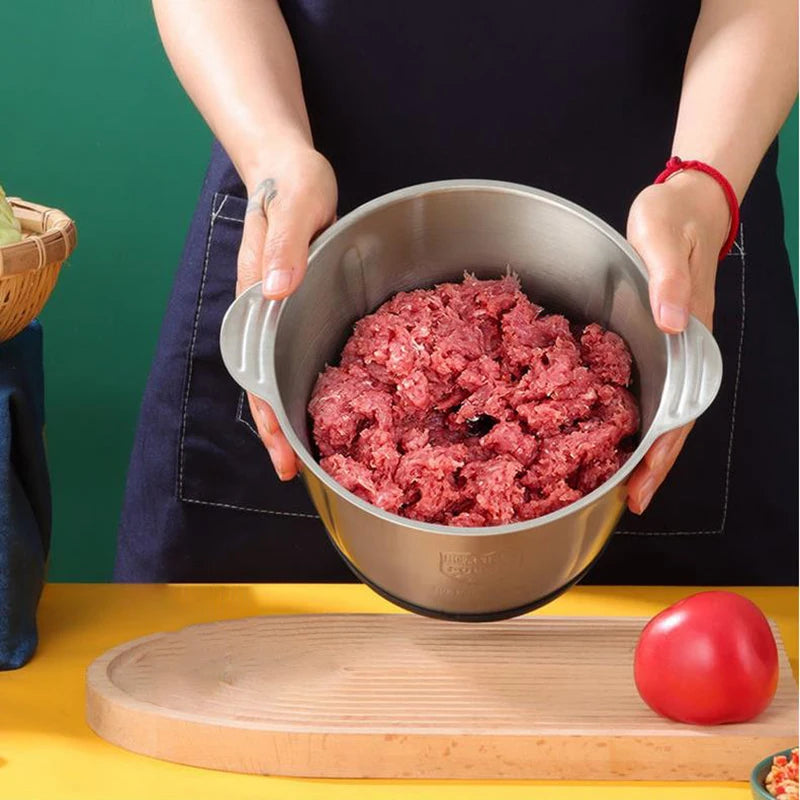 2L Electric Meat Grain Food Processor Chopper Stainless Steel Kitchen Machines Vegetable Chopper Slicer Machine Home Grinder