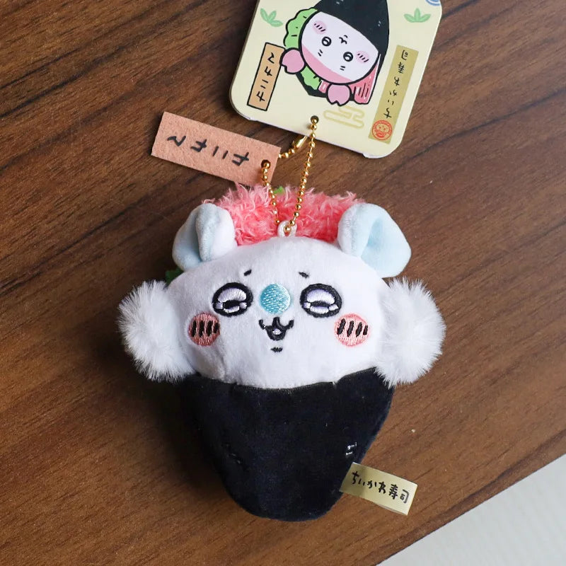 Sushi Series jiyi Pendants Plush Dolls Momonga Hachiware Usagi Pendants Keychains Friend Dolls, Toys Cute Gifts