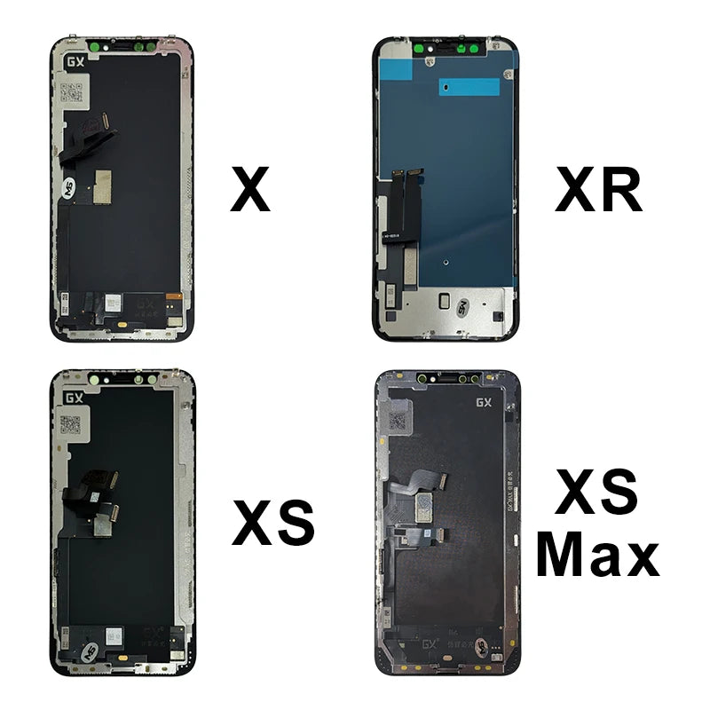 GX OLED For iPhone X XS XR XS Max LCD 11ProMax 13 ProMax 14ProMax 3D Touch Screen Digitizer 12 Mini 12 Pro Max Replacement Parts