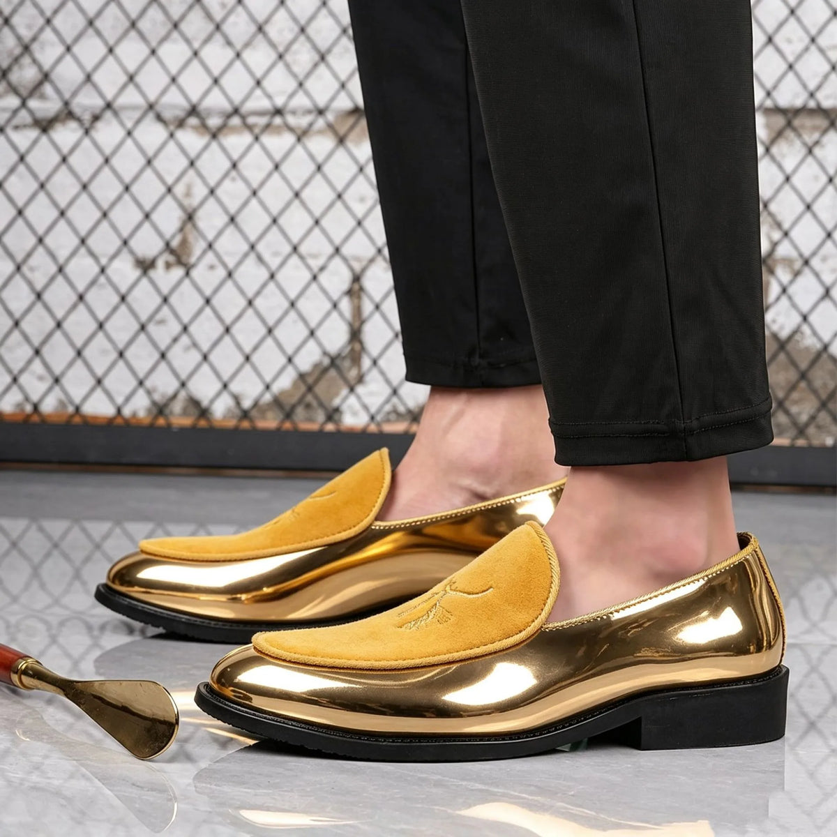 Formal Loafers Shoes for Man Embroidery Designer Wedding Dress Menswear Shoes Office Loafers Mocassin Homme Scarpe Uomo Eleganti