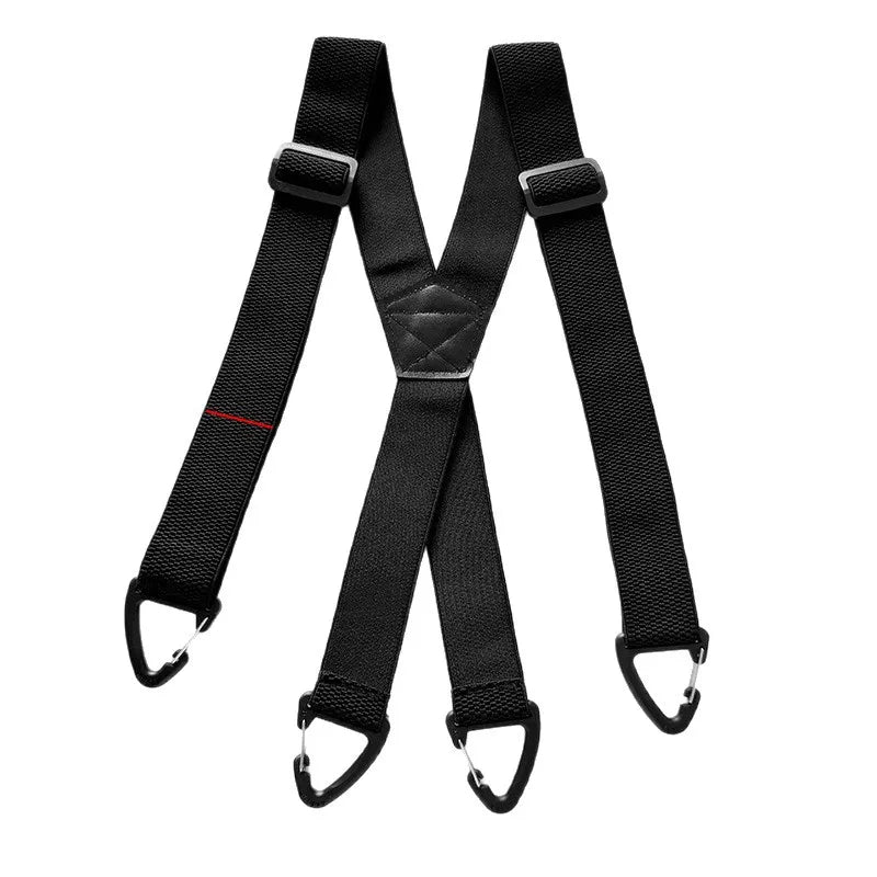 Stylish and Minimalist Adult Tactical Men’s Suspenders 4-Clip Stretch Suspenders with Triangle Buckles Workwear-Style Suspenders