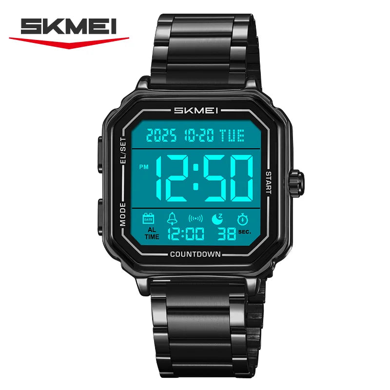 SKMEI 2559 Sport Back Light Display Casual Business Watch for Man Chronograph Digital Wristwatch 2Time Mens Clock Reloj Hom