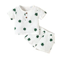 2PCS Infant Baby Boy Clothes Set Toddler Boy Short Sleeves Print T-shirt +Shorts Kids Boy Summer Casual Outfit for 0-3 Years