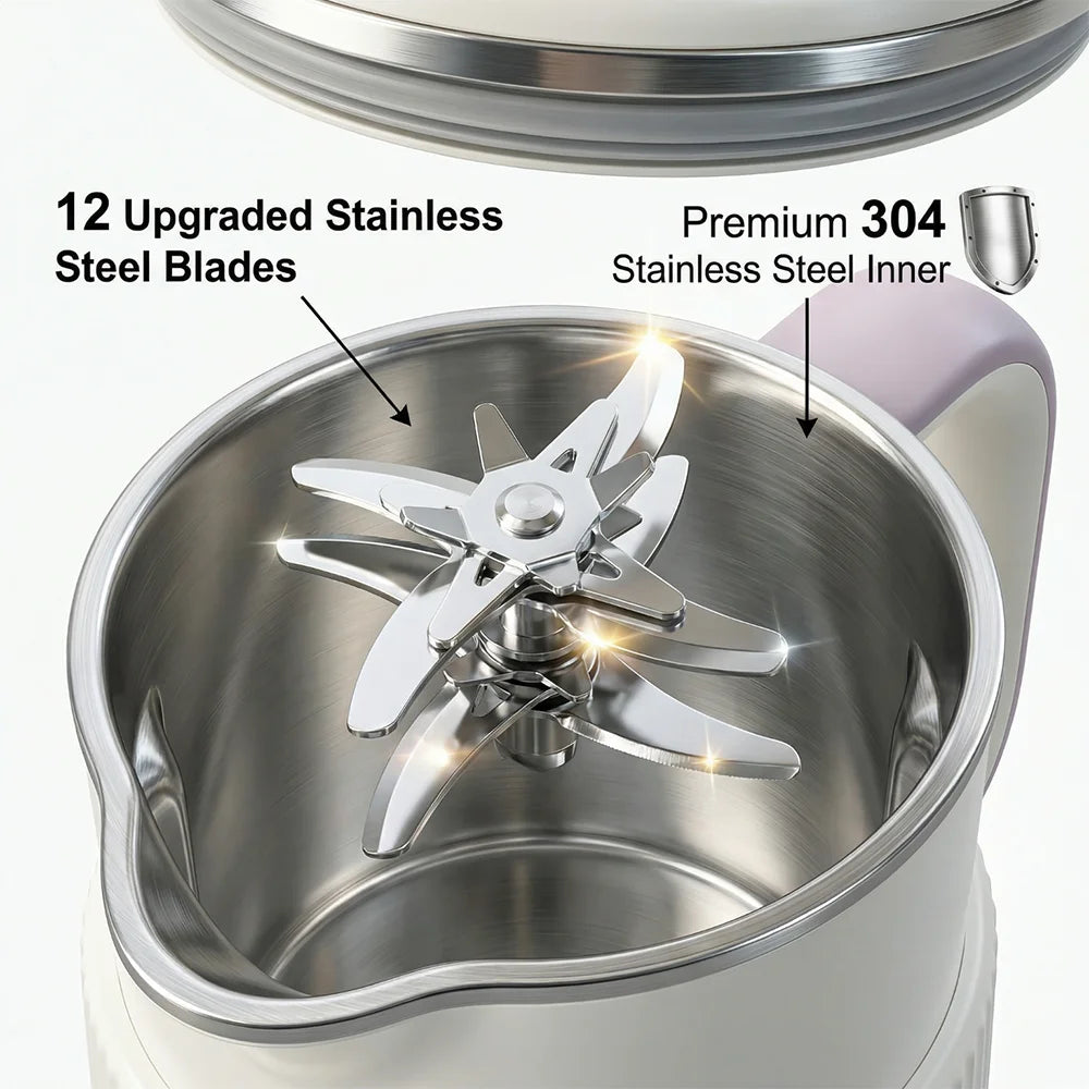 Multifunctional Automatic Soy Milk Maker 0.8L Self Cleaning Nut Milk Blender 12H Timer Delay Start Stainless Steel Inner Jug Mini Fruit Juice Soup Maker