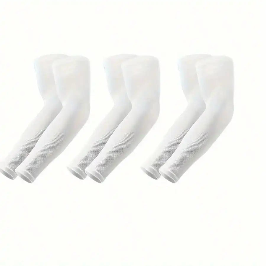 3 Pairs Unisex Breathable & Elastic Quick-Dry Arm Sleeves, Suitable For Daily Use, Sports, Cycling, Running, Summer Outdoor, Anti-UV Beach Essential