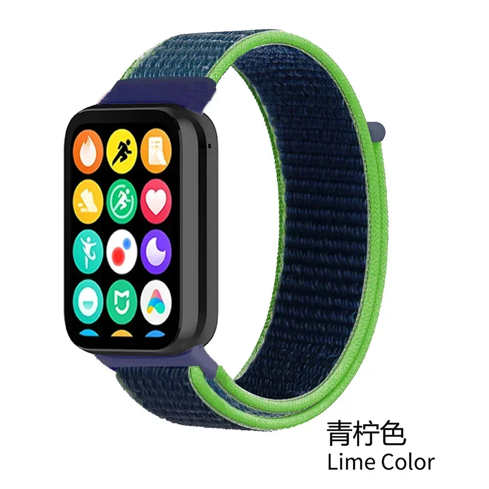 Nylon Strap for Xiaomi Mi Band 9/8 Pro Breathable Replaceable Bracelet Wristband Correa Redmi Watch 4/5/6 Watchband Accessories