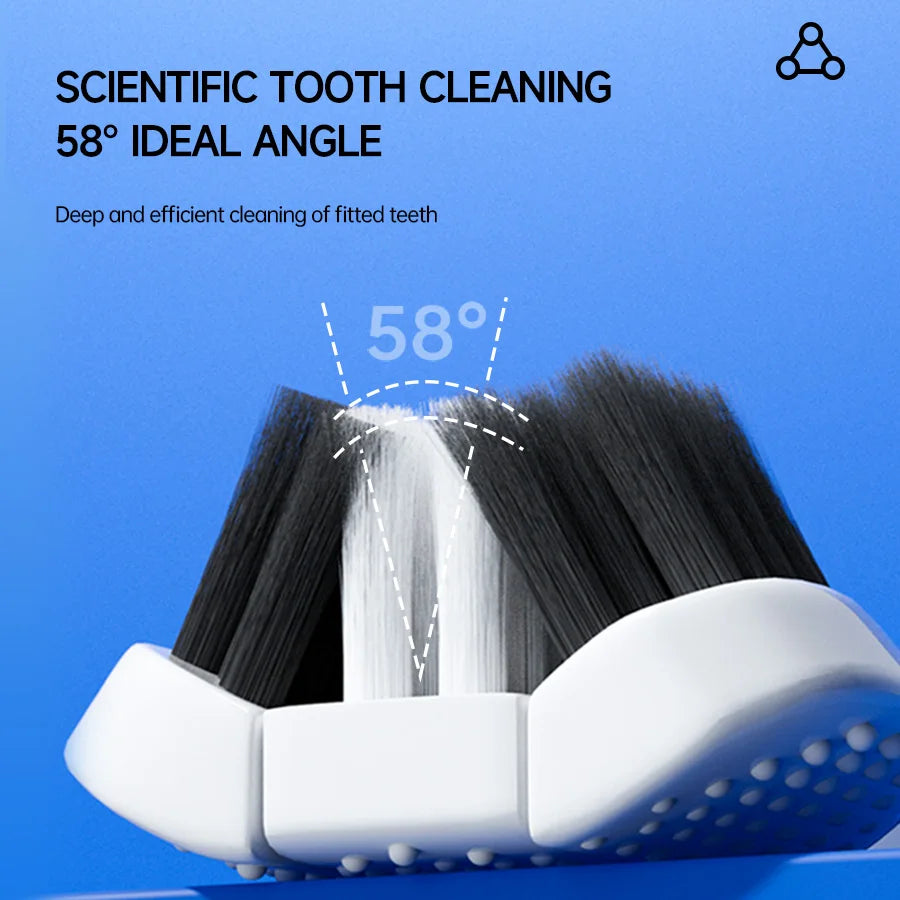 3D Manual Toothbrush 6pcs Three sided U-shaped Soft Toothbrush for Comprehensive Oral Cleaning for Adults, Men and Women, Couple