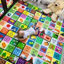 Doubel Sided Baby Play Mat 180x120cm Kids Rug Educational Toys for Children Soft Floor Toddler Crawling Carpet Game Activity Gym