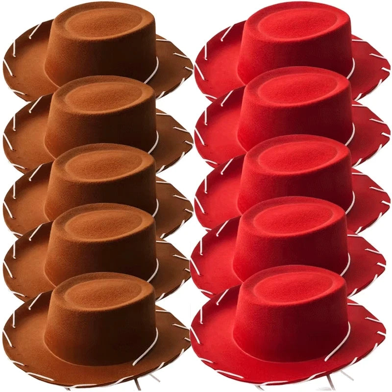Cowboy Western Hats and Bandanas for Kids Costume Hat Accessories for Toddler Child Theme Birthday Party Halloween Costume Dress