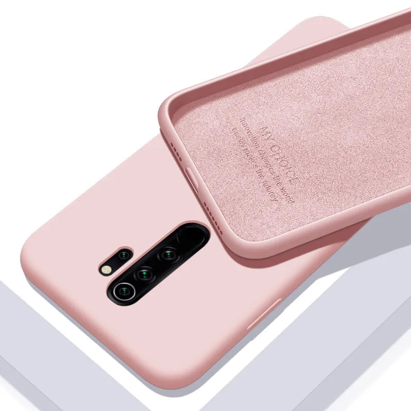 For XiaoMi RedMi Note 9 9s Pro 10 11 11S 10s 10T 9T 8 8T 7 Pro 9A 9C 10C Poco X3 F3 Soft Solid Candy Cover Liquid Silicone Case