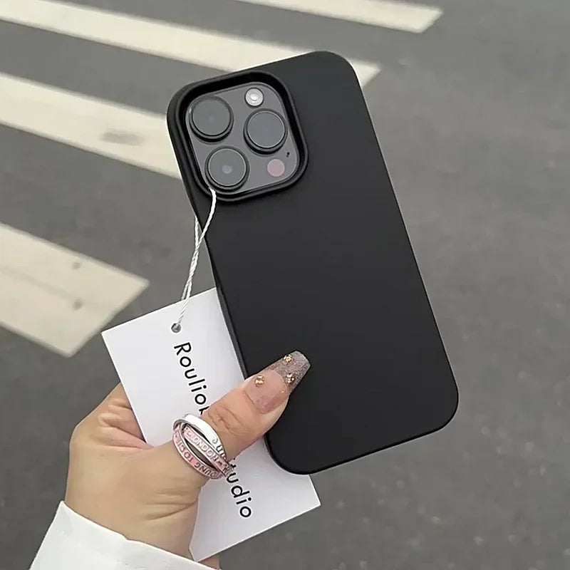 Fashion Soft Candy Liquid Silicone Phone Case For iPhone 18 17 16 11 12 13 14 15 Pro Max Plus Shockproof Bumper Back Cases Cover
