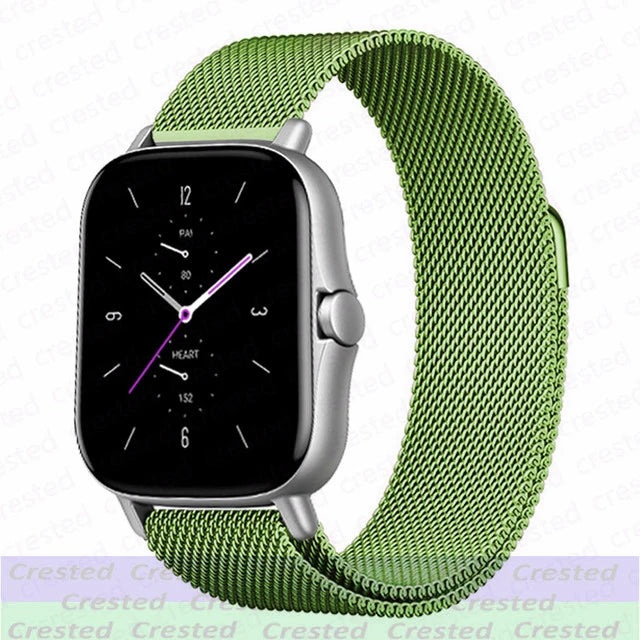 20mm/22mm Milanese band For Amazfit GTS/4/2/3/GTS2 Mini/GTR 47mm/GTR2/4/3/Pro stratos Metal Watch Bracelet Amazfit bip 5 6 strap