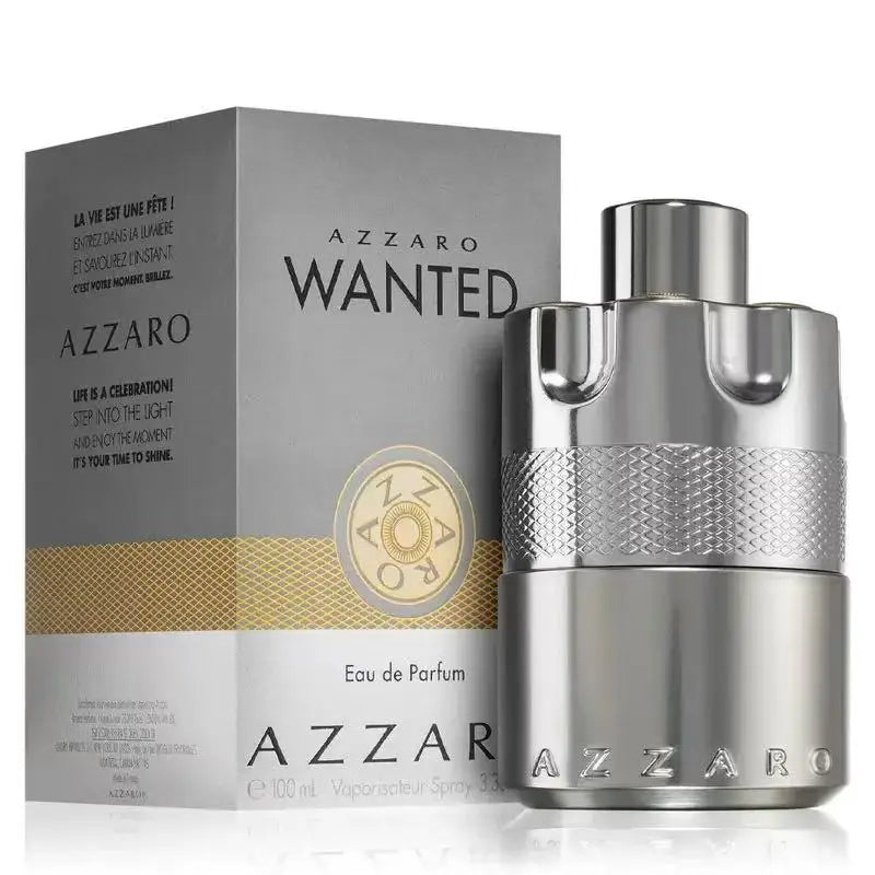 Azzaro Wanted Men EDT Perfume 100ml With Gift Box Long Lasting Spicy Woody Citrus Scent Silver Metal Cap Luxury Bottle Fragrance Gift for Men