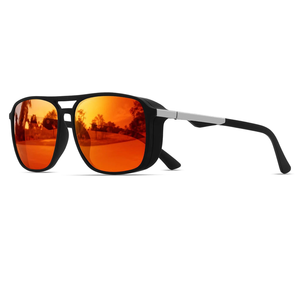 Classic Retro Square Frame Sports Goggles - Windproof & UV400 Protection, Unisex for Outdoor Adventures, Travel & Casual Wear