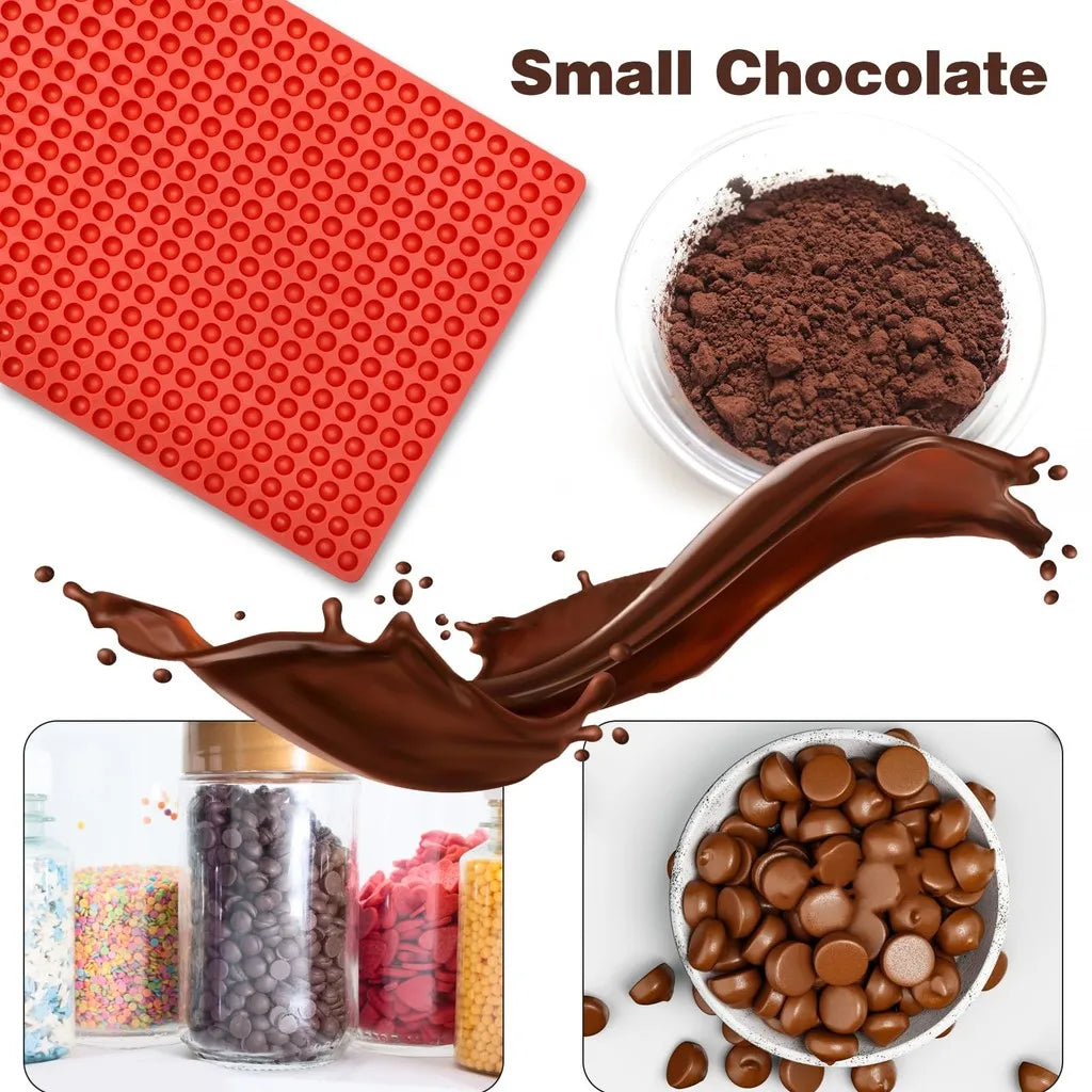 468-Cavity Mini Round Silicone Mold/Chocolate Drops Mold/Dog Treats Pan/Semi Sphere Gummy Candy Molds for Ganache Jelly Caramels