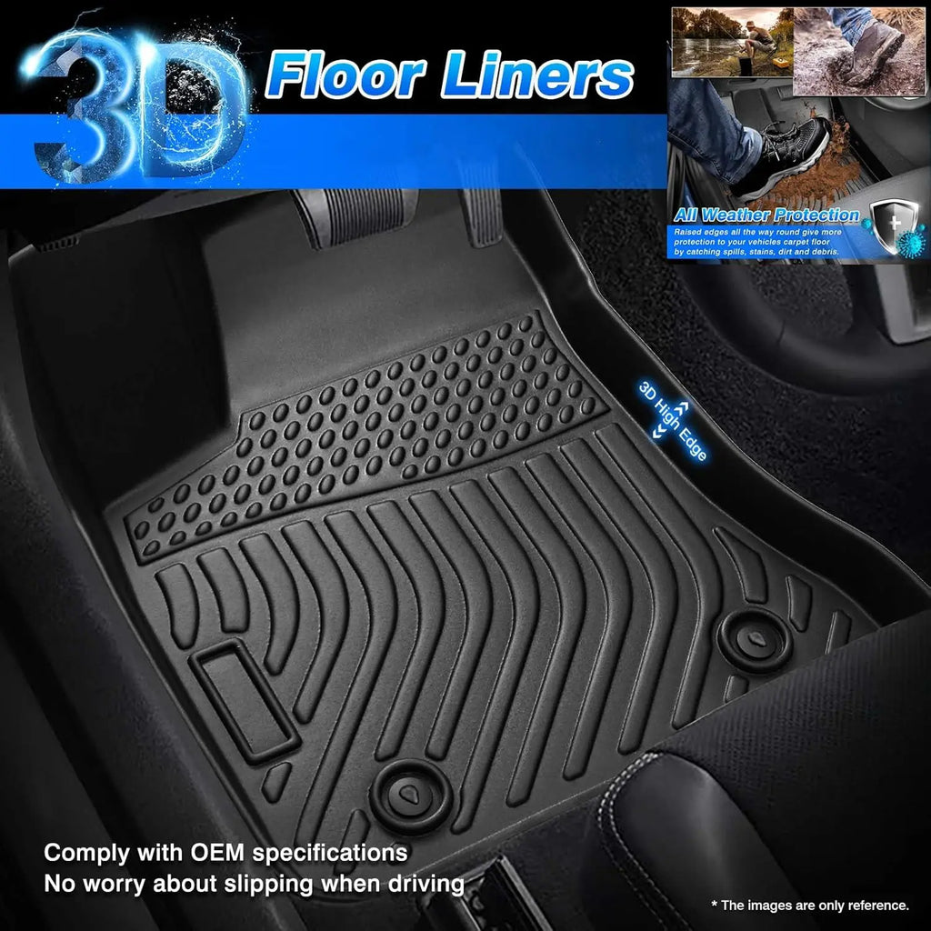 All Weather Floor Mats for Nissan Altima 2019-2026 Heavy Duty TPE Car Floor Liners with Anti-Slip Design